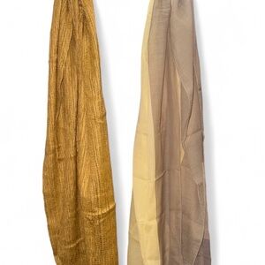Gold and Tan Lightweight Scarves